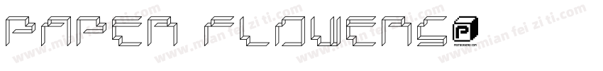 paper flowers字体转换